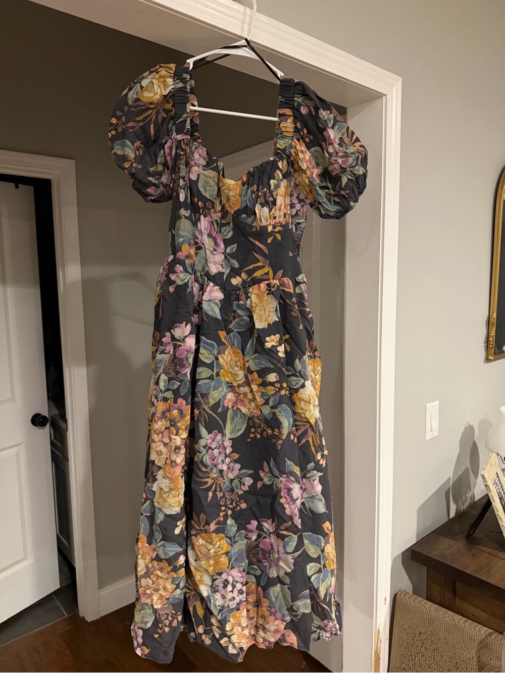 Lulu's Midi Dress with Yellow & Pink Floral Print